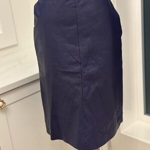 Vintage purple leather skirt